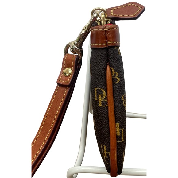 Dooney & Bourke Gretta Key Zip Wristlet DB Monogram Coin Pouch - Picture 3 of 8